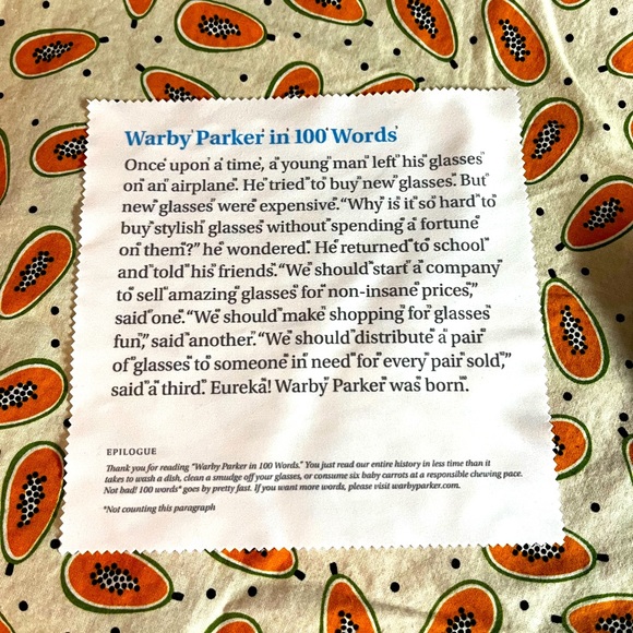 Warby Parker Glasses Case with Cleaning Cloth - Picture 2 of 4